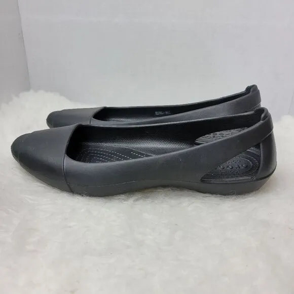 Crocs Sienna Flat Low Top Rubber Shoes Womens Shoes Size 10