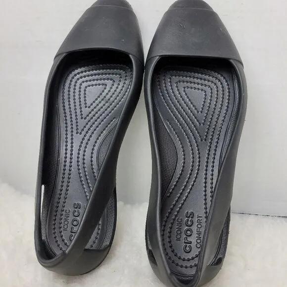 Crocs Sienna Flat Low Top Rubber Shoes Womens Shoes Size 10