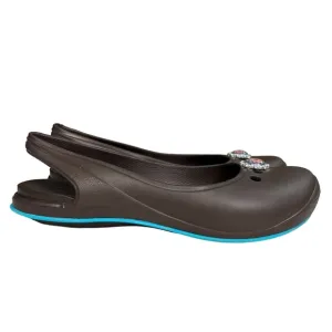 Crocs Tone Skylar Slingback Flats Brown/Blue Womens Size‎ 9