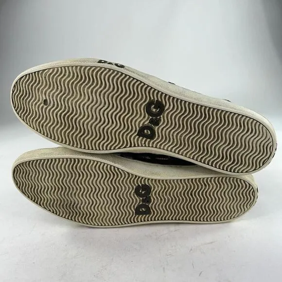 D&amp;G Dolce &amp; Gabbana Men's Sneakers US 10 Brown Patchwork Low-Top Flat Shoes