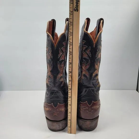 Dan Post Men's Brown Black Western Cowboy Boots DP2565 US Size 13D