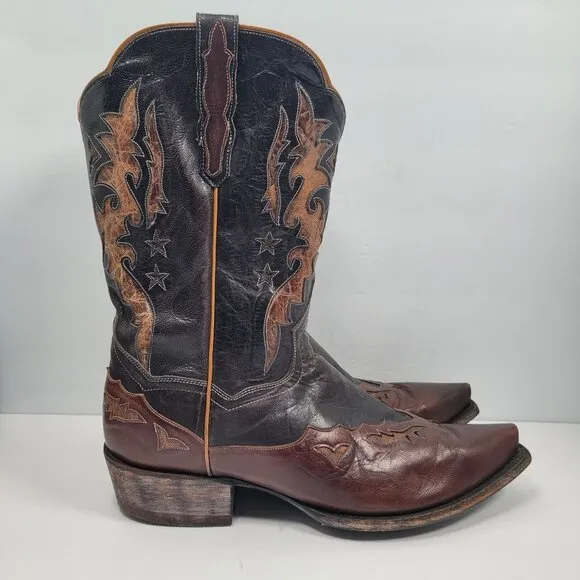Dan Post Men's Brown Black Western Cowboy Boots DP2565 US Size 13D