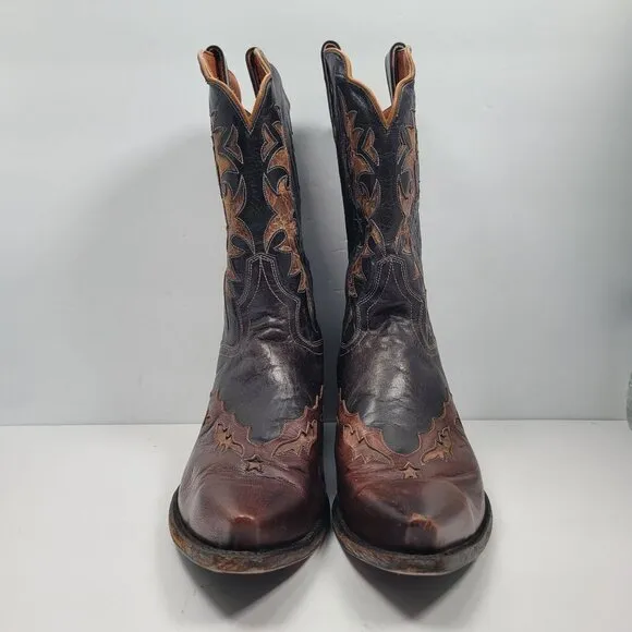 Dan Post Men's Brown Black Western Cowboy Boots DP2565 US Size 13D