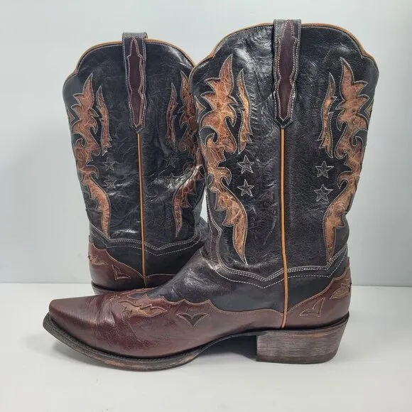 Dan Post Men's Brown Black Western Cowboy Boots DP2565 US Size 13D