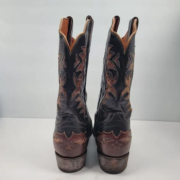 Dan Post Men's Brown Black Western Cowboy Boots DP2565 US Size 13D