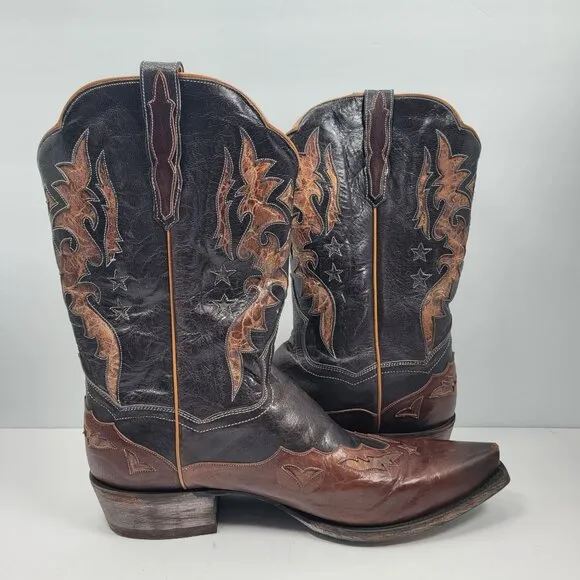 Dan Post Men's Brown Black Western Cowboy Boots DP2565 US Size 13D