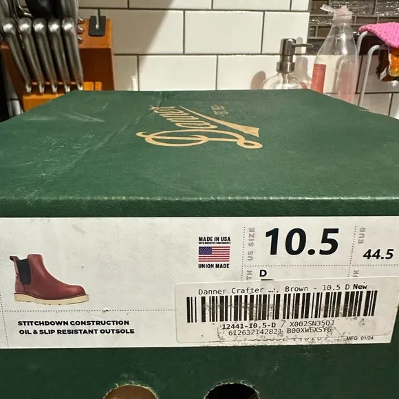 Danner Brown Leather Chelsea Boots with Wedge Sole