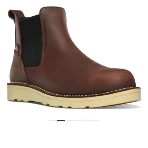 Danner Brown Leather Chelsea Boots with Wedge Sole