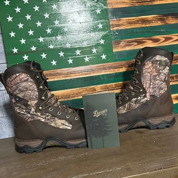 Danner Men's Pronghirn Brown Mossy Oak Camo Rugged Outdoors Boots