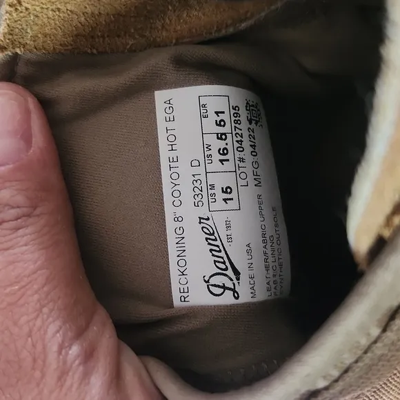 Danner tactical reckoning lace up work boots coyote hot ega
