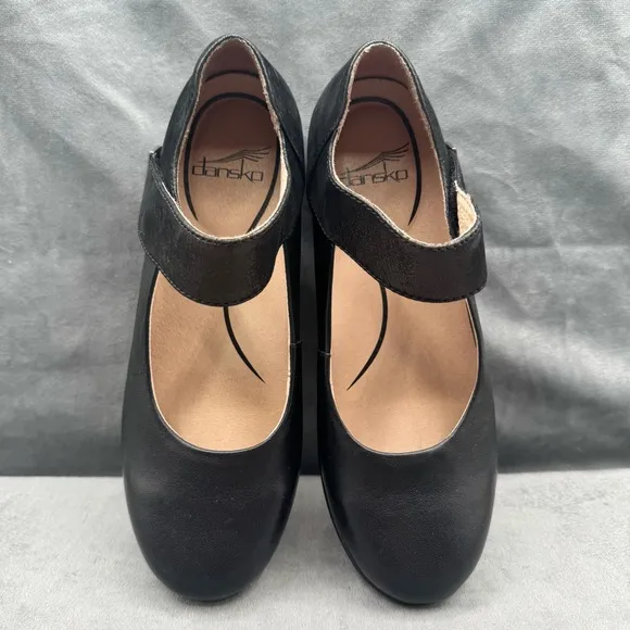 Dansko Audrey Shoes‎ Women’s Sz EU 36 Leather Black Mary Jane Flat