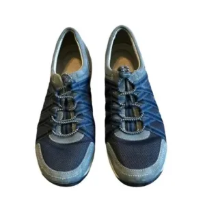 Dansko Henriette Navy Suede Leather Comfort Sneaker Walking Shoes 8.5 Women's