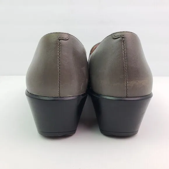 Dansko Jessica Womens Size EU 39 US 8.5-9 Gray Leather Slip On Clog Shoes