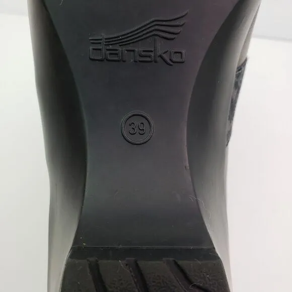 Dansko Jessica Womens Size EU 39 US 8.5-9 Gray Leather Slip On Clog Shoes