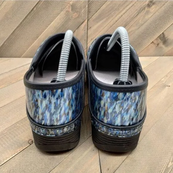 Dansko LT Pro Clogs Womens Size‎ 41 Blue Colorful Comfort Slip On Shoes Casual