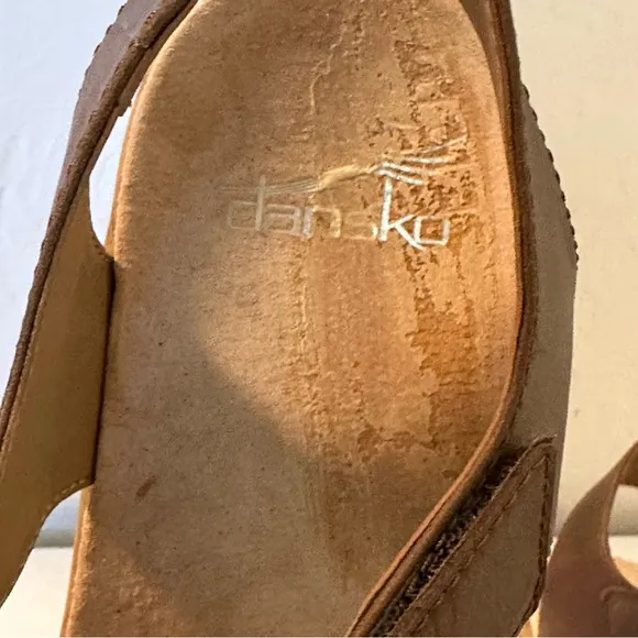 Dansko Malena Brown Leather Strappy Fully Adjustable Sandals Euro Size 41