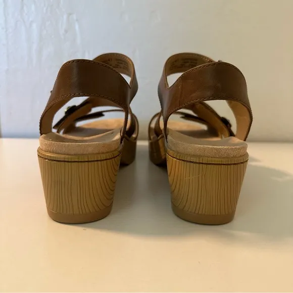 Dansko Malena Brown Leather Strappy Fully Adjustable Sandals Euro Size 41