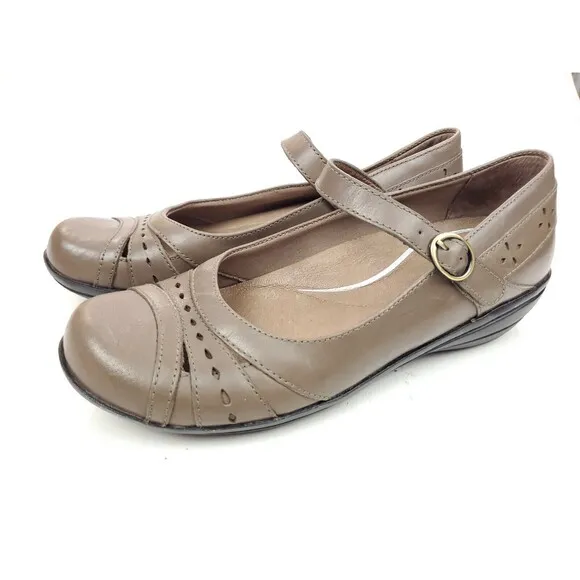 Dansko Mathilda Womens Sz 40 US 9.5-10 Brown Leather Mary Jane Slip On shoes