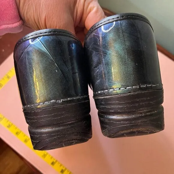 Dansko Shoes Clogs Nurse Blue Gray Shimmer w/ Insoles Size 41