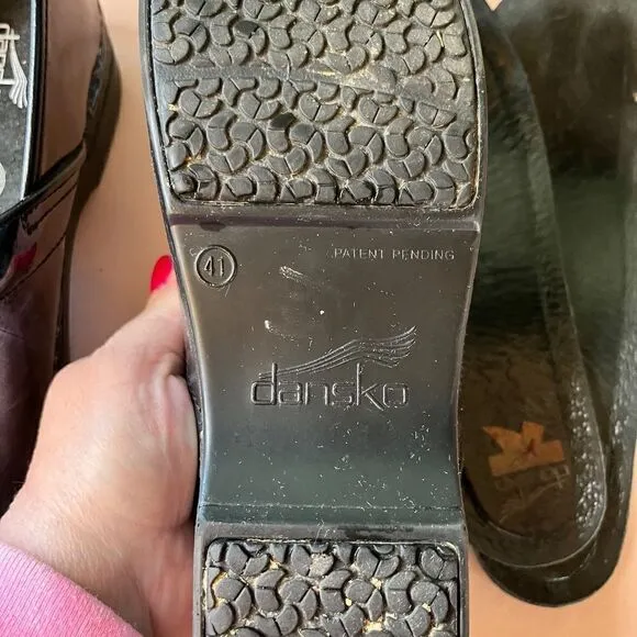 Dansko Shoes Clogs Nurse Blue Gray Shimmer w/ Insoles Size 41