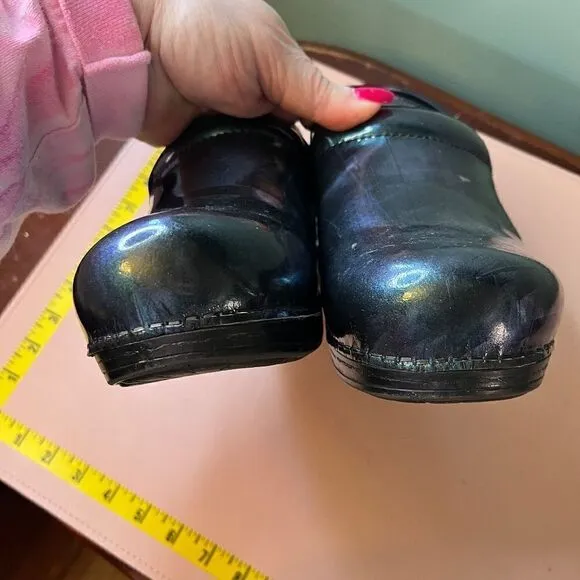Dansko Shoes Clogs Nurse Blue Gray Shimmer w/ Insoles Size 41