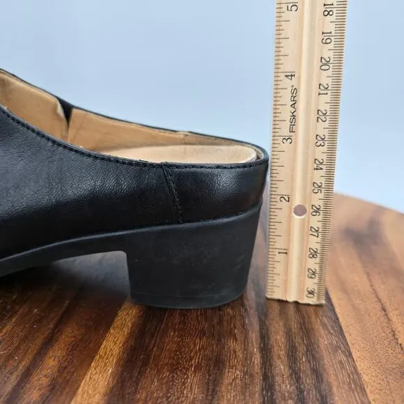 Dansko Shoes Women's 9.5 40 Black Leather Carrie Block Heel Slip On Mule Clogs