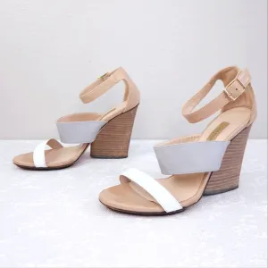 Dee Keller Maria Ankle Strap Stacked Heel Sandals