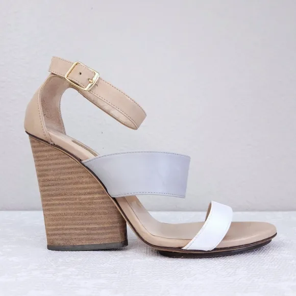 Dee Keller Maria Ankle Strap Stacked Heel Sandals