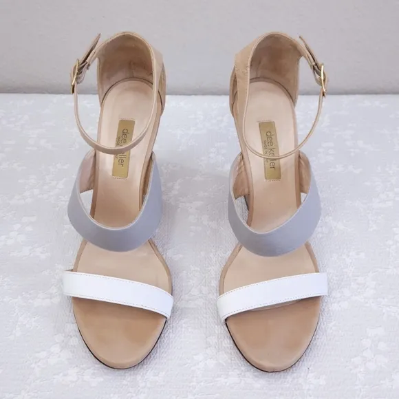 Dee Keller Maria Ankle Strap Stacked Heel Sandals