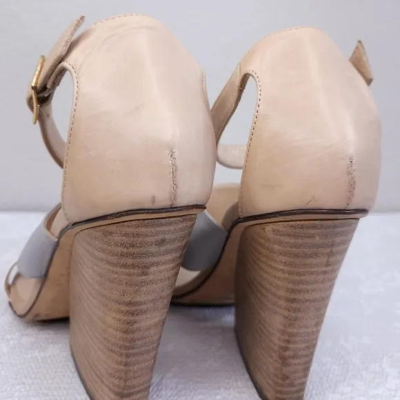 Dee Keller Maria Ankle Strap Stacked Heel Sandals