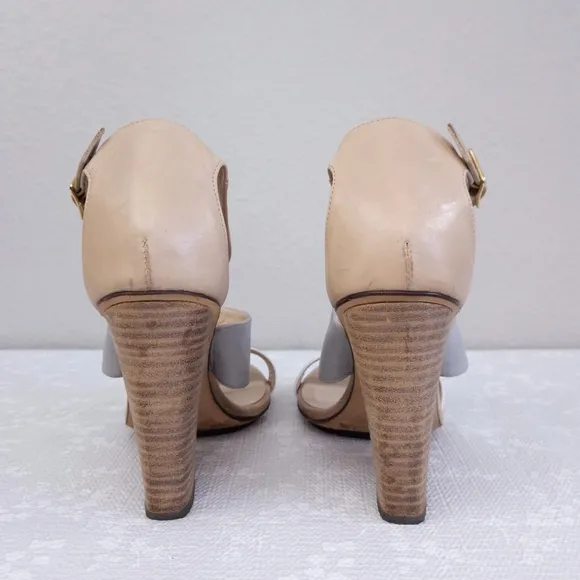Dee Keller Maria Ankle Strap Stacked Heel Sandals