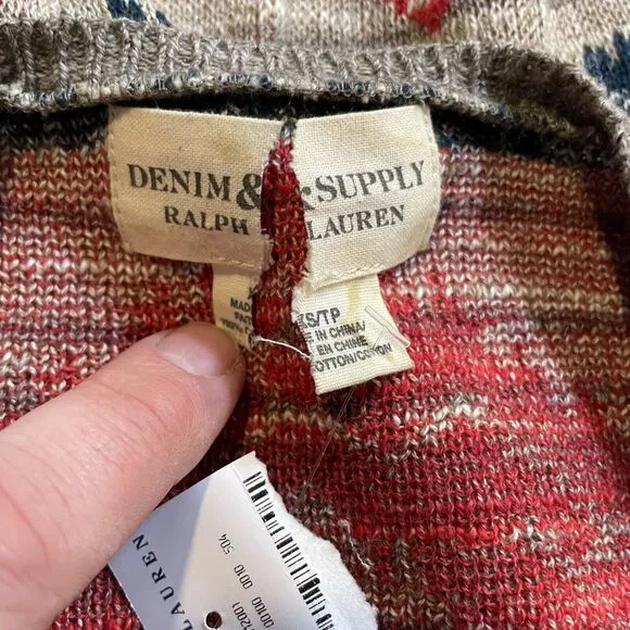 Denim &amp; Supply Ralph Lauren Sweater Aztec Southwest Cotton Pullover XS New