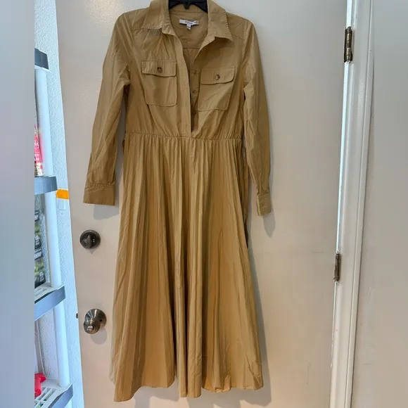 Derek Lam 10 Crosby Kenza Pleated Shirt Dress