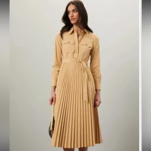Derek Lam 10 Crosby Kenza Pleated Shirt Dress