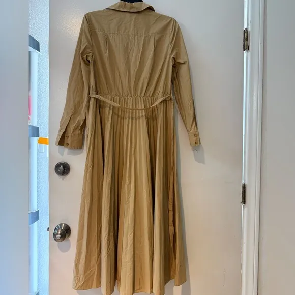 Derek Lam 10 Crosby Kenza Pleated Shirt Dress