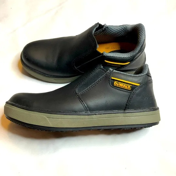 DeWalt black plasma slip on aluminum toe shoes