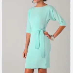 Diane von Furstenberg 2 Maja Two Belted Dress worn by Kate Middleton Seaglass