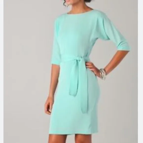 Diane von Furstenberg 2 Maja Two Belted Dress worn by Kate Middleton Seaglass