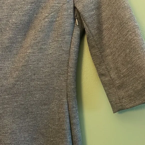 Diane Von Furstenburg Thandi Grey Wool Blend Boat Neck 3/4 Sleeve Dress Sz 2