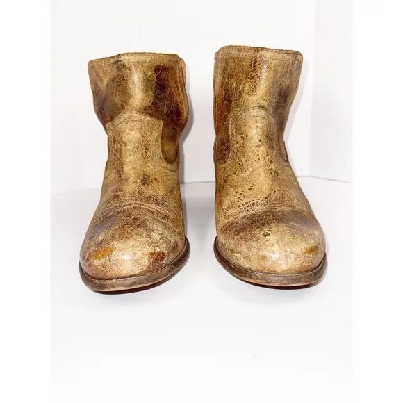 Diba True Walnut Grove Ankle Boots Distressed Rugged Leather Western Festival 10