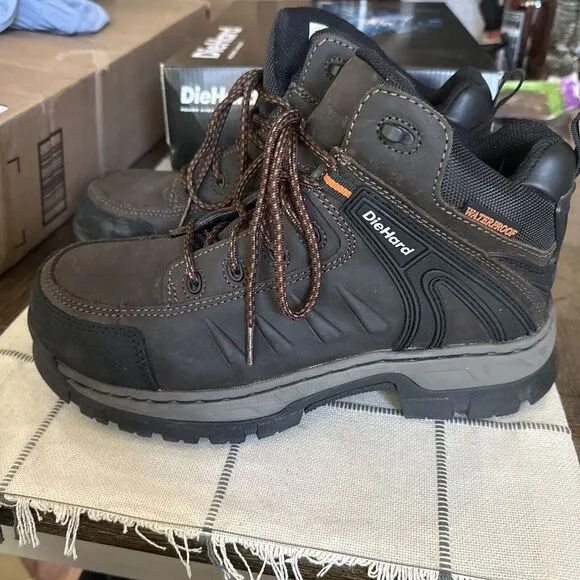 Diehard‎ Mens Squire Brown Work &amp; Safety Boots Shoes 9 2EW DH50200