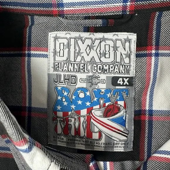 Dixxon/JLHD HD Colab Boat Tail Flannel Men's 4XL