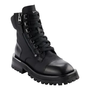 DKNY Women's River Lug Sole Combat Boots Black Size 10