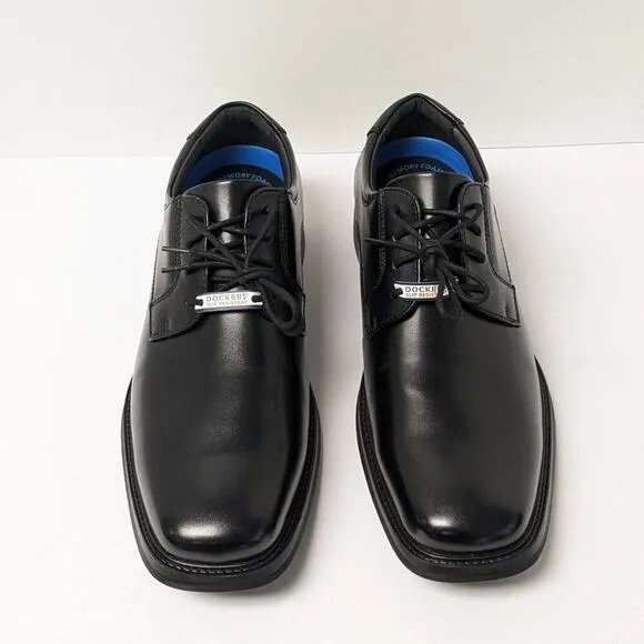 Dockers Irving Slip Resistant Oxford Work Shoes, Black, Men's 10 Wide