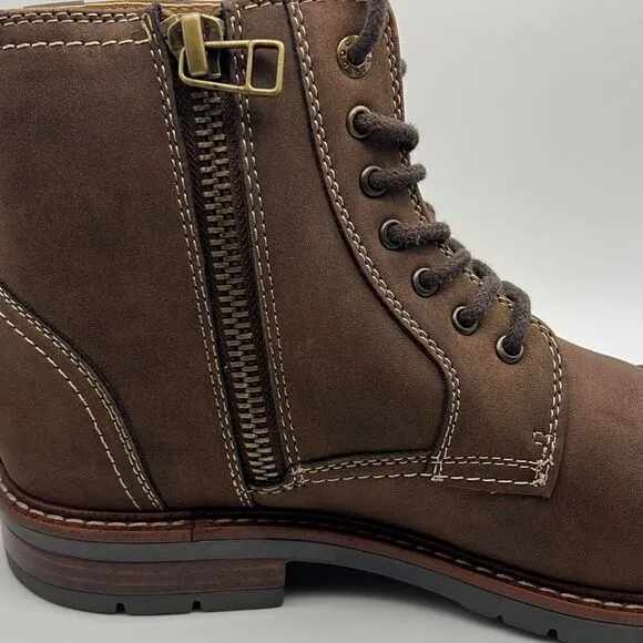 Dockers Mens Rawls Rugged Lace-up Synthetic Leather Lugged Sole Cap Toe Boot M13