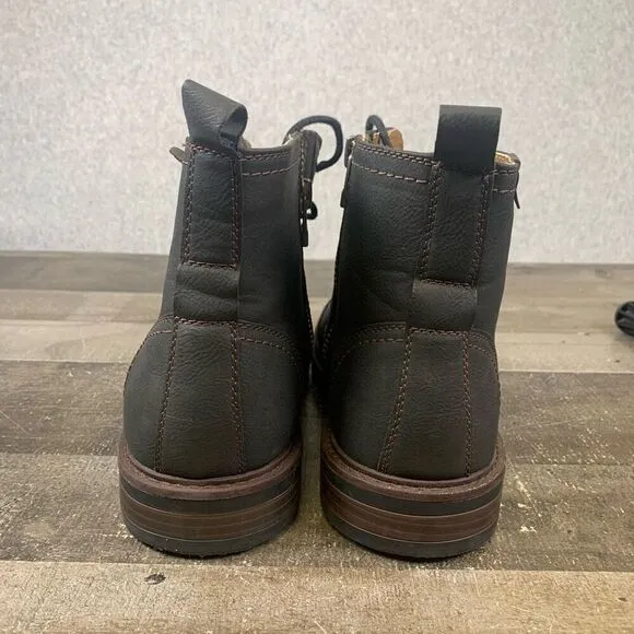 Dockers Men’s Size 10 Rawls Rugged Cap Toe Boots Black Lace Up Foootwear