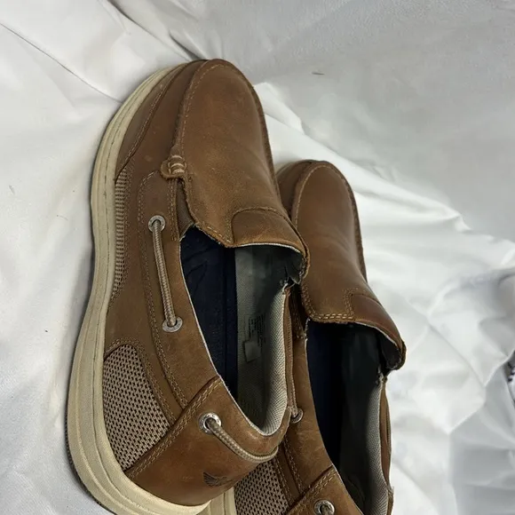 Dockers Tiller boat Brown Leather slide on shoe size 13W