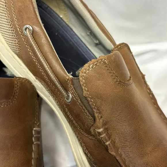 Dockers Tiller boat Brown Leather slide on shoe size 13W