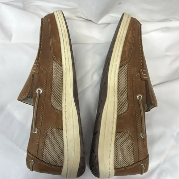 Dockers Tiller boat Brown Leather slide on shoe size 13W