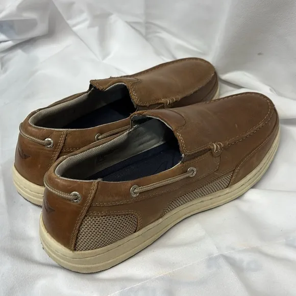 Dockers Tiller boat Brown Leather slide on shoe size 13W